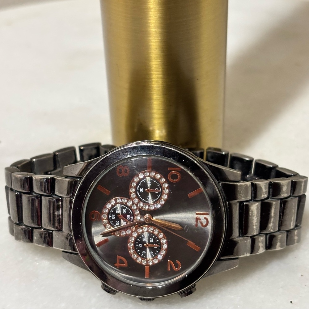 Black and Rose Gold Men's Watch